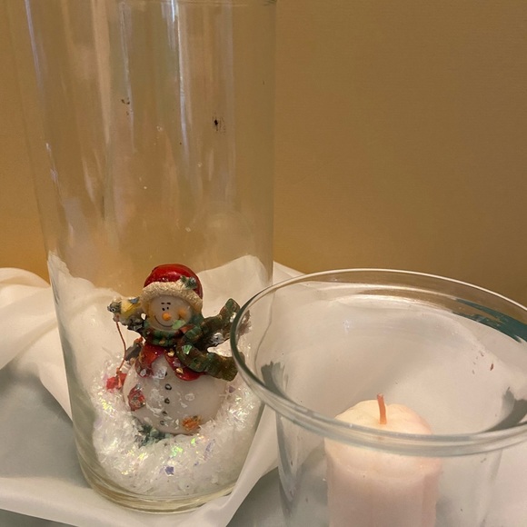Snowman candle/holder - Picture 3 of 3